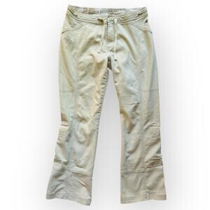 Eastern Mountain Sports Women's Ivory Canvas Convertible Leg Hiking Pants Size 8